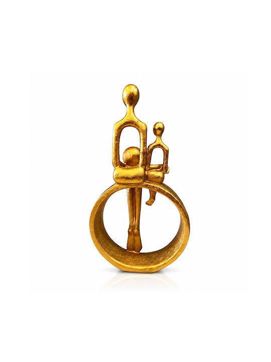 Polyresin Decorative Figure Gold 14x8x26cm Forhome 582478 Home