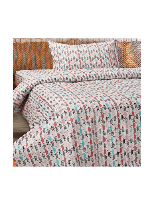 Whitegg Σετ Σεντόνια Μονά Βαμβακερά 160x260cm 3τμχ