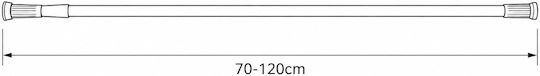 MRShome Teleskopische Gerade Duschvorhangstange Φ22mm 70cm