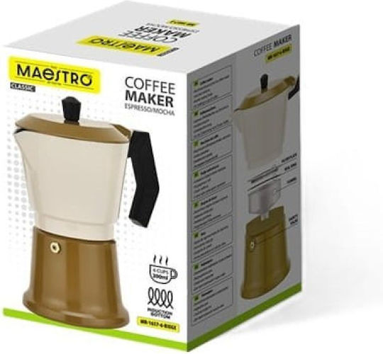 Maestro Aluminum Moka Pot Mr-1657-6-beige Maestro