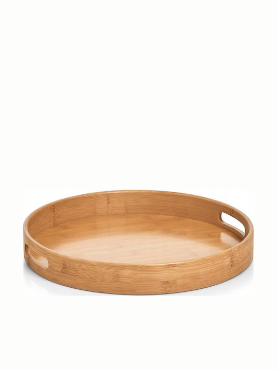 Zeller Bamboo Round Serving Tray made of Bamboo 38x38cm 1pcs