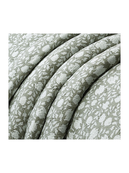 Liolios Home Coverlet Set Super King Green 220x240cm 3 Pieces