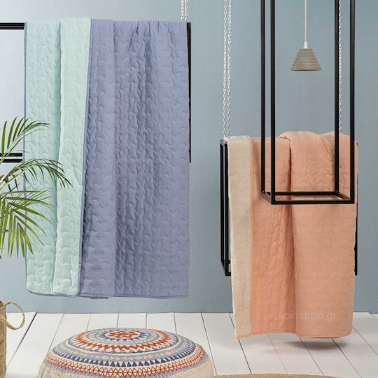 Nima Nima Coverlets Double Cotton Coral and Beige 220x240cm