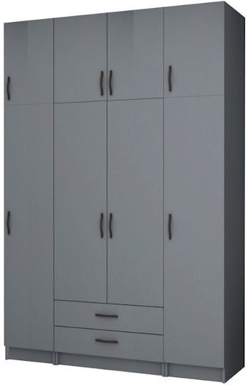 Четири врати с таванско помещение Ricardo 160x51.8x240см Въглени