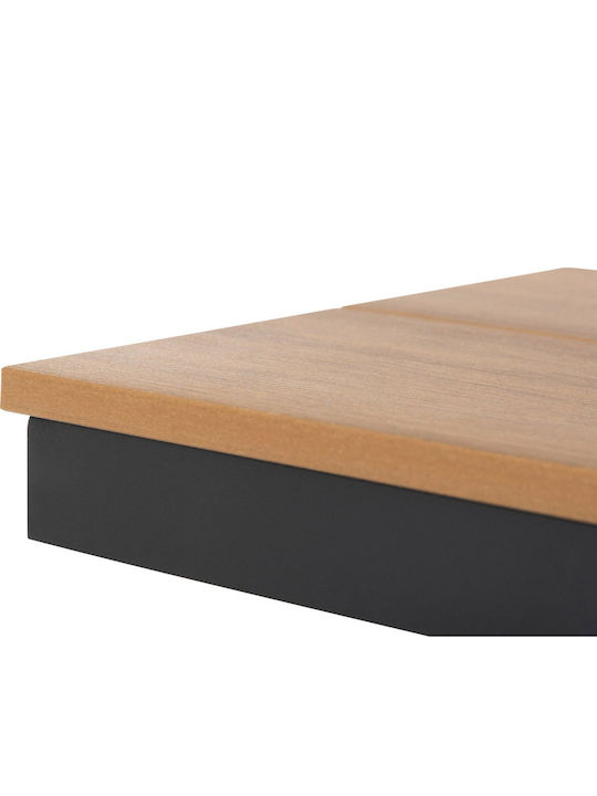 Bench Outdoor Metal Gray 150x36x45cm