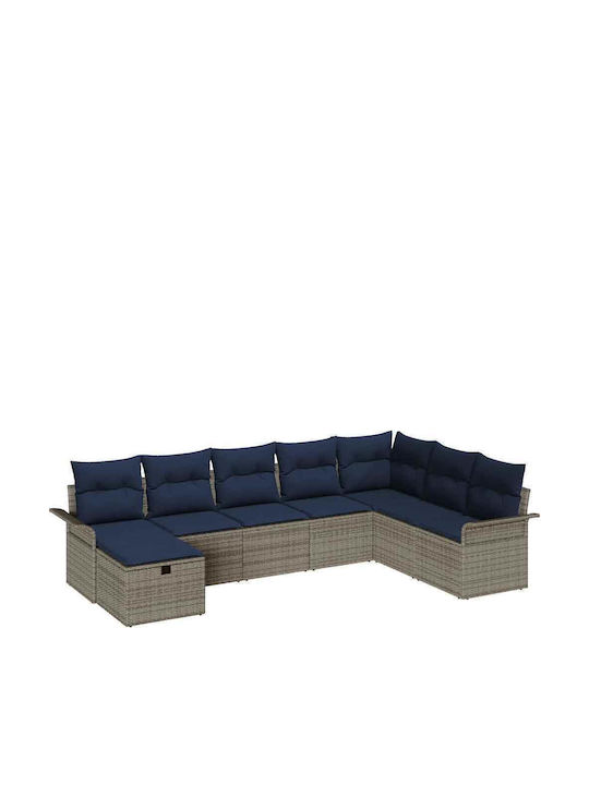 Ecksofa Outdoor Rattan mit Kissen