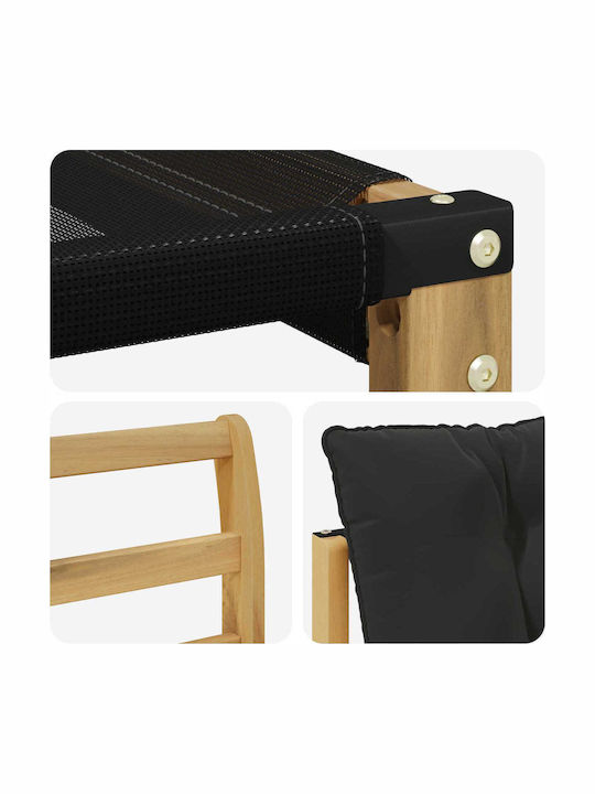 Ecksofa Outdoor Hölzernes mit Kissen 329x170.5x73cm