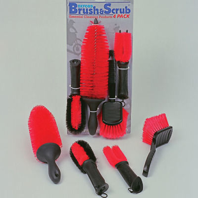 Oxford Brush and Scrub Σετ Βούρτσες Καθαρισμού Μοτοσυκλέτας 4τμχ
