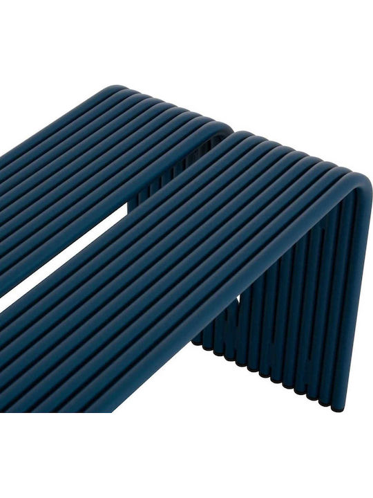 Outdoor Metal Blue Bench