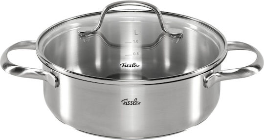 Fissler San Francisco Σετ Κατσαρόλες από Ανοξείδωτο Ατσάλι Ασημί 4 Σκευών