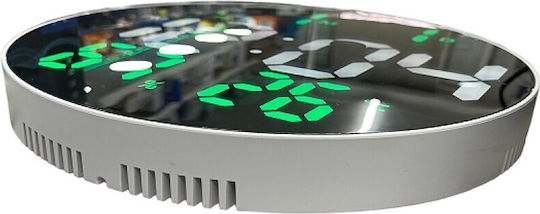 LED Wanduhr Digital Kunststoff Weiß