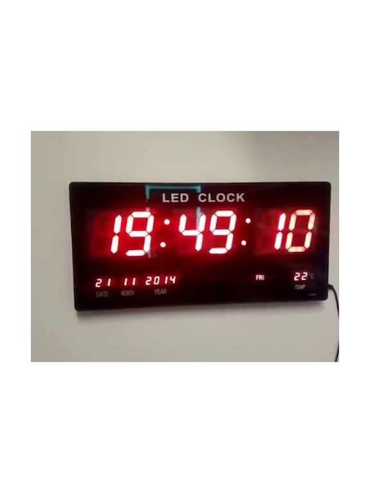 Digital LED Wall Clock Alarm Thermometer Calendar OEM