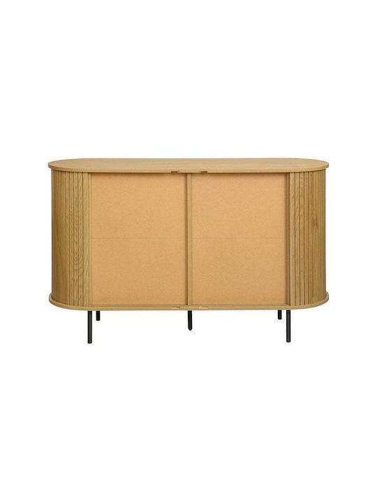 Sideboard aus Metall Schwarz 120x40x75cm