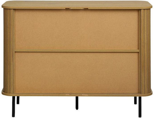 Sideboard aus Metall Schwarz 100x40x75cm