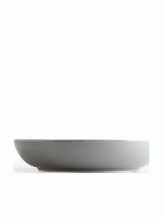 Ionia Soup Plate Ceramic Grey with Diameter 20cm