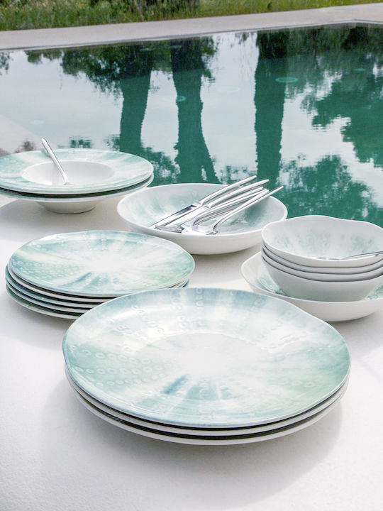 Ionia Plate Desert made of Porcelain Green 23cm