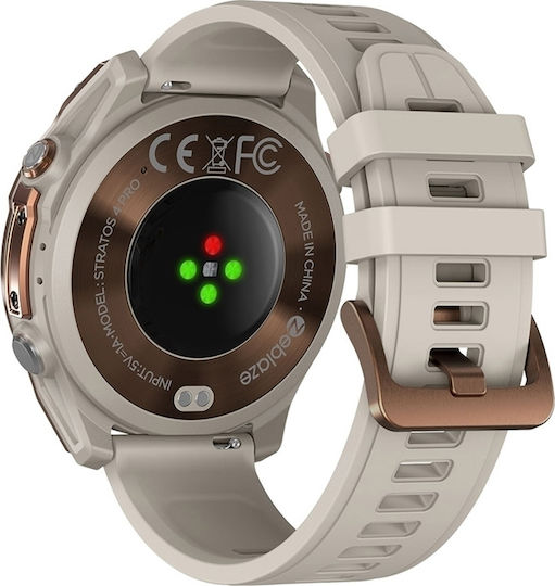 Zeblaze Stratos 4 Pro Stainless Steel 49mm Waterproof Smartwatch with Heart Rate Monitor Bronze