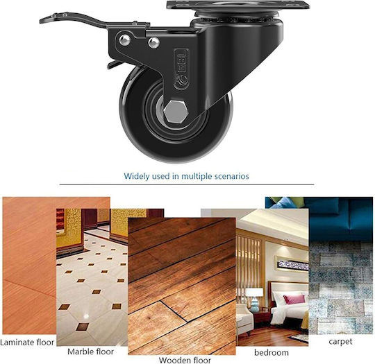Gbl Castor Furniture Wheel Suitable for Wheeled Black 4pcs