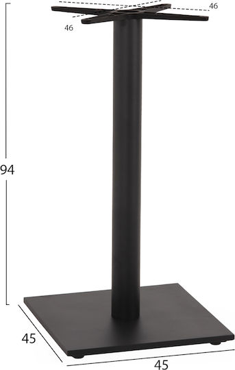 HomeMarkt Βάση Τραπεζιού Μπαρ Τραπέζι Γκρι 45x45x94cm
