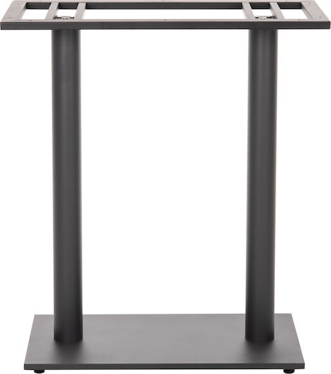 HomeMarkt Bar Table Base made of Metal Matte Grey 80x40x90cm