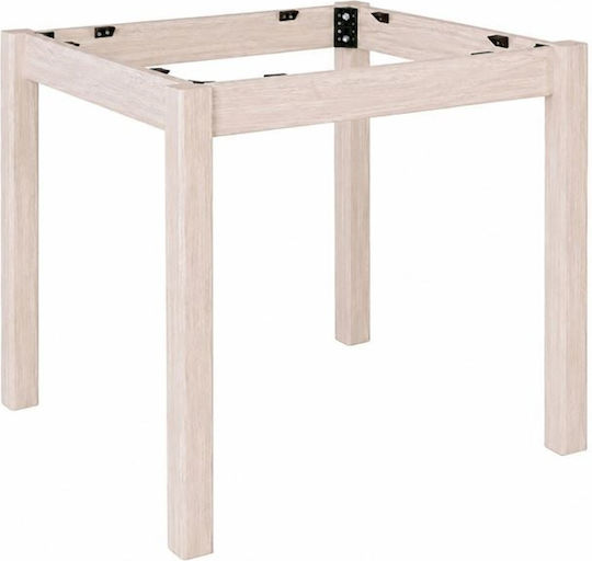 Woodwell Stand De Masă Din Lemn Nevopsit 65x65x73cm R405,0