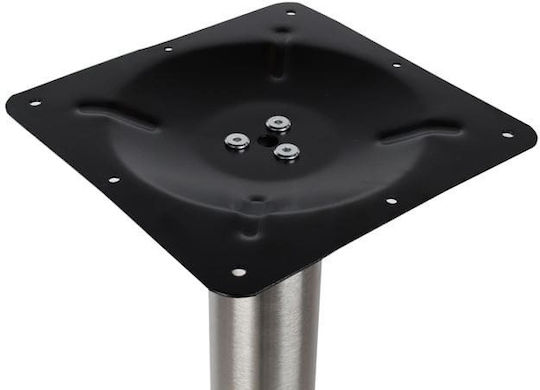 Freebox Bar Table Base from Inox Steel Silver 50x50x108cm