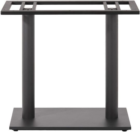 HomeMarkt Stand De Masă Metalic Tabelul Cu Reglaj Gri Mat 70x40x72cm