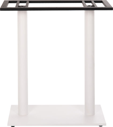 HomeMarkt Bar-Tischfuß aus Metall White Checkmate 80x40x90cm
