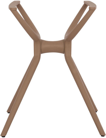 HomeMarkt Table Stand made of Polypropylene with Regulator Cappuccino 80x80cm
