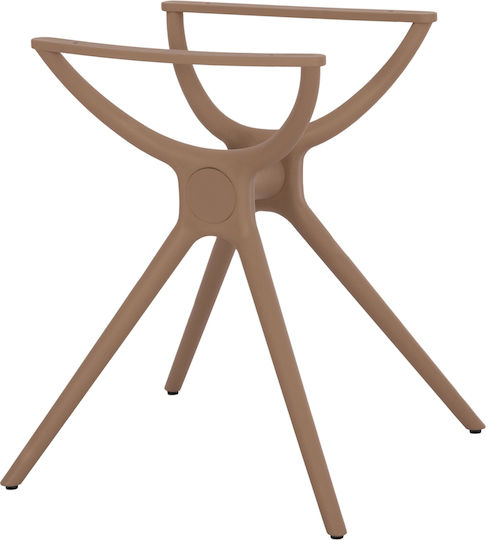 HomeMarkt Table Stand made of Polypropylene with Regulator Cappuccino 80x80cm