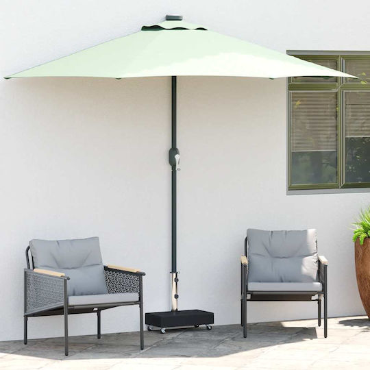 vidaXL Stand de umbrelă din Fontă cu Roți Negru 45x25x8cm