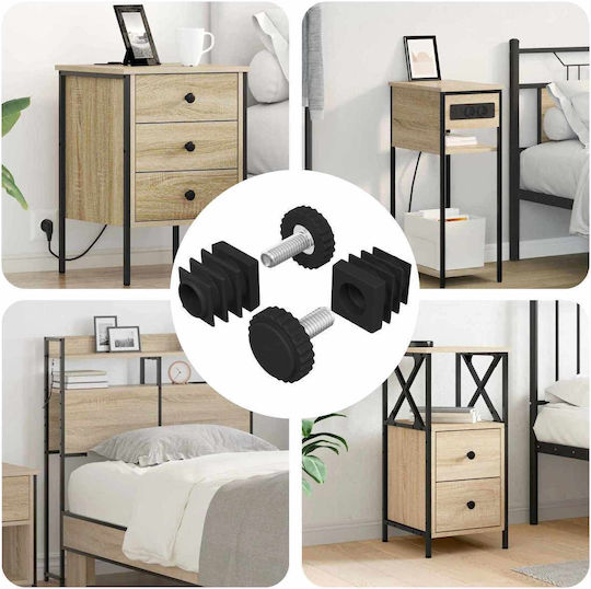 vidaXL Klappbare Möbelbeine aus Polypropylen Tisch Büro 6x1.5x2.3cm 2 Stück