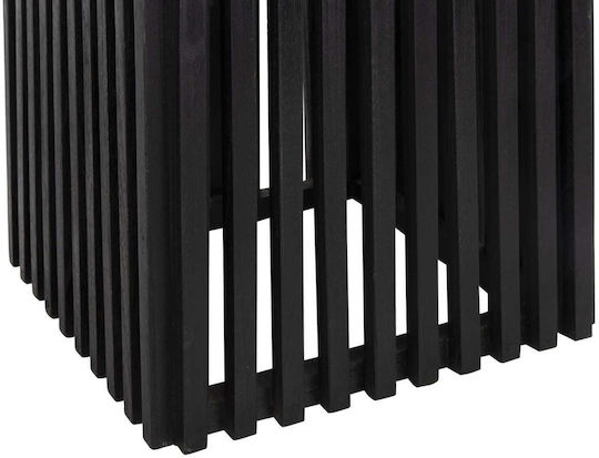 Τετραγωνη Βάση Τραπεζιού Ξύλινη Μαύρο 60x60x75cm