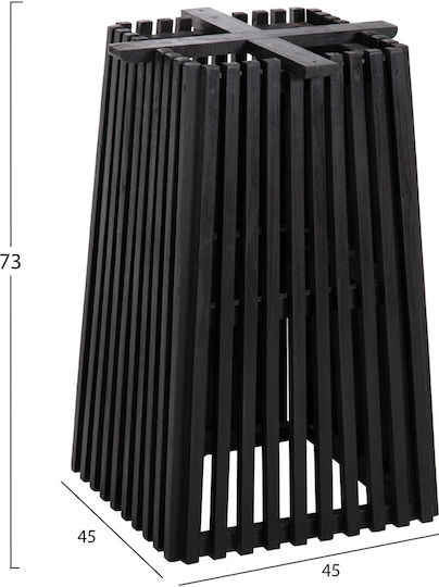 Τετραγωνη Βάση Τραπεζιού Ξύλινη Μαύρο 60x60x75cm