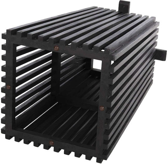 Τετραγωνη Βάση Τραπεζιού Ξύλινη Μαύρο 60x60x75cm