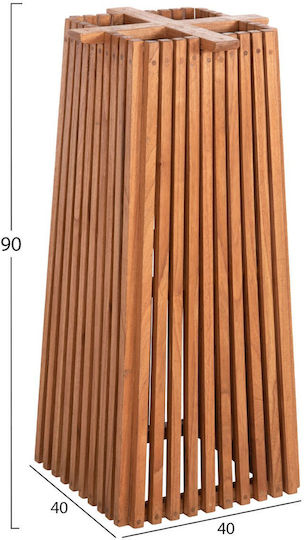 HomeMarkt Frantz Wooden Table Stand Natural 40x40x90cm
