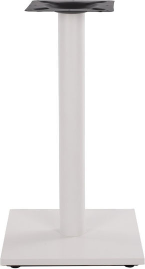 Freebox Table Stand Metallic with Adjustable White Matte 40x40x72cm