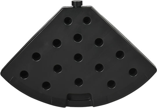 Outsunny Umbrella Stand made of Plastic Black Velvet-Black Metal 100x100x8cm 4pcs