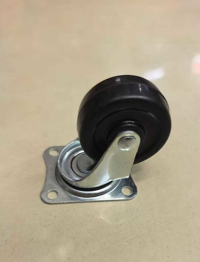 Metallic Black Furniture Wheel 5x5cm