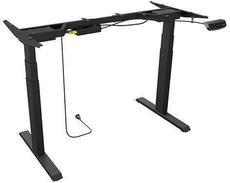 Icy Box Collapsible Desk Base Metallic Office Black 165x60x62cm