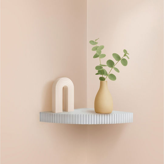 Corner Wall Shelf with LED White 25x25x3.5cm Corner Wall Shelf with LED White 25x25x3.5cm