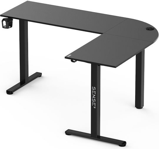 Birou de jocuri Rong din lemn Negru 180x150x70cm