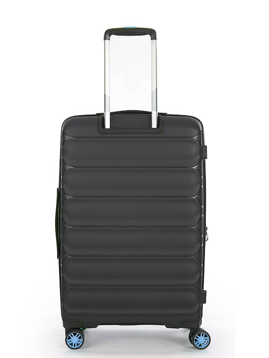 Dielle Medium Suitcase Hard Black Height 66cm