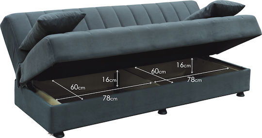 Ecowill Τριθέσιος Καναπές Κρεβάτι 180x80x77εκ.