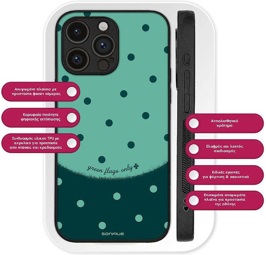 Калъф Sonique Delulu Polka Era Series Google Pixel 10 Pro XL 5G Зелен Флаг