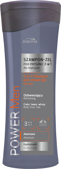 Joanna Power Men Gel 3in1 Σαμπουάν Ενυδάτωσης για Όλους τους Τύπους Μαλλιών 100ml