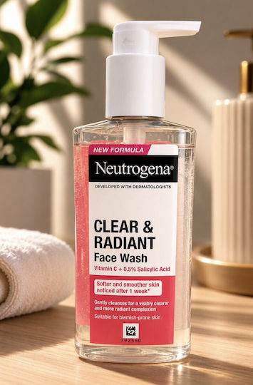 Neutrogena Visibly Clear Течен Почистване Лице за Акнеична Кожа 200мл