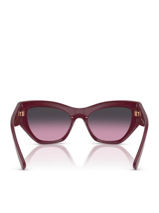 Vogue Ochelari De Soare Pentru Femei Cu Ramă Burgundy Din Plastic Și Lentile Gri Degrade