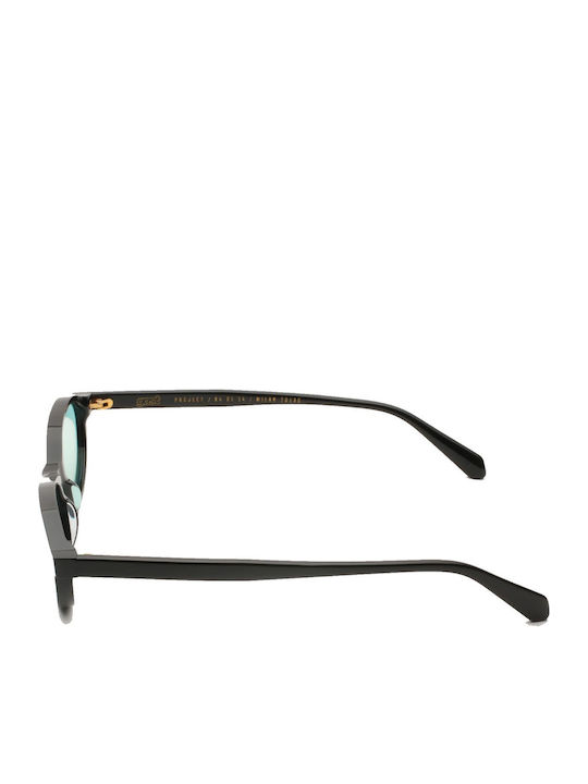 Gast Solea Women's Sunglasses with Green Horn-Rimmed Frame and Green Lens SEA03