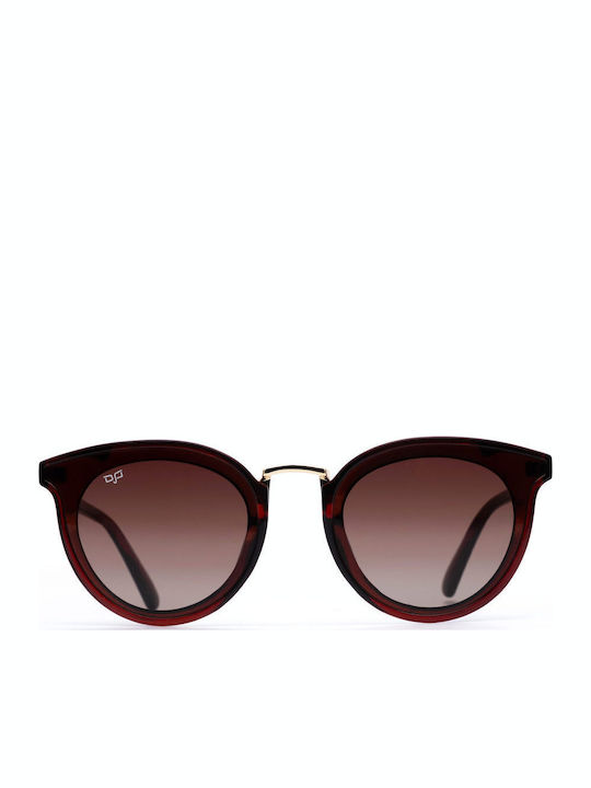 OJO Sunglasses Oval Glaz Γυναικεία Γυαλιά Ηλίου με Καφέ Σκελετό και Καφέ Φακό 12OCL22196